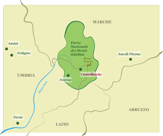 Cartina con l'ubicazione dell'agriturismo